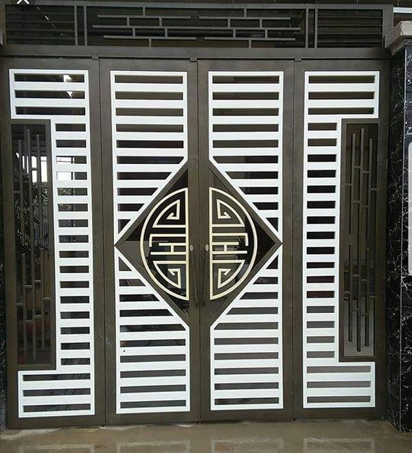 Mẫu cửa cổng sắt mỹ thuật hiện đại