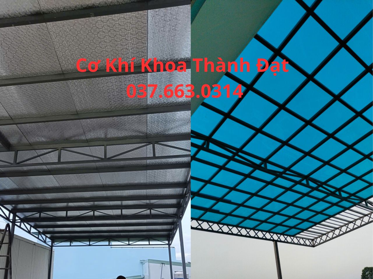 Mẫu làm mái poly che mát đẹp