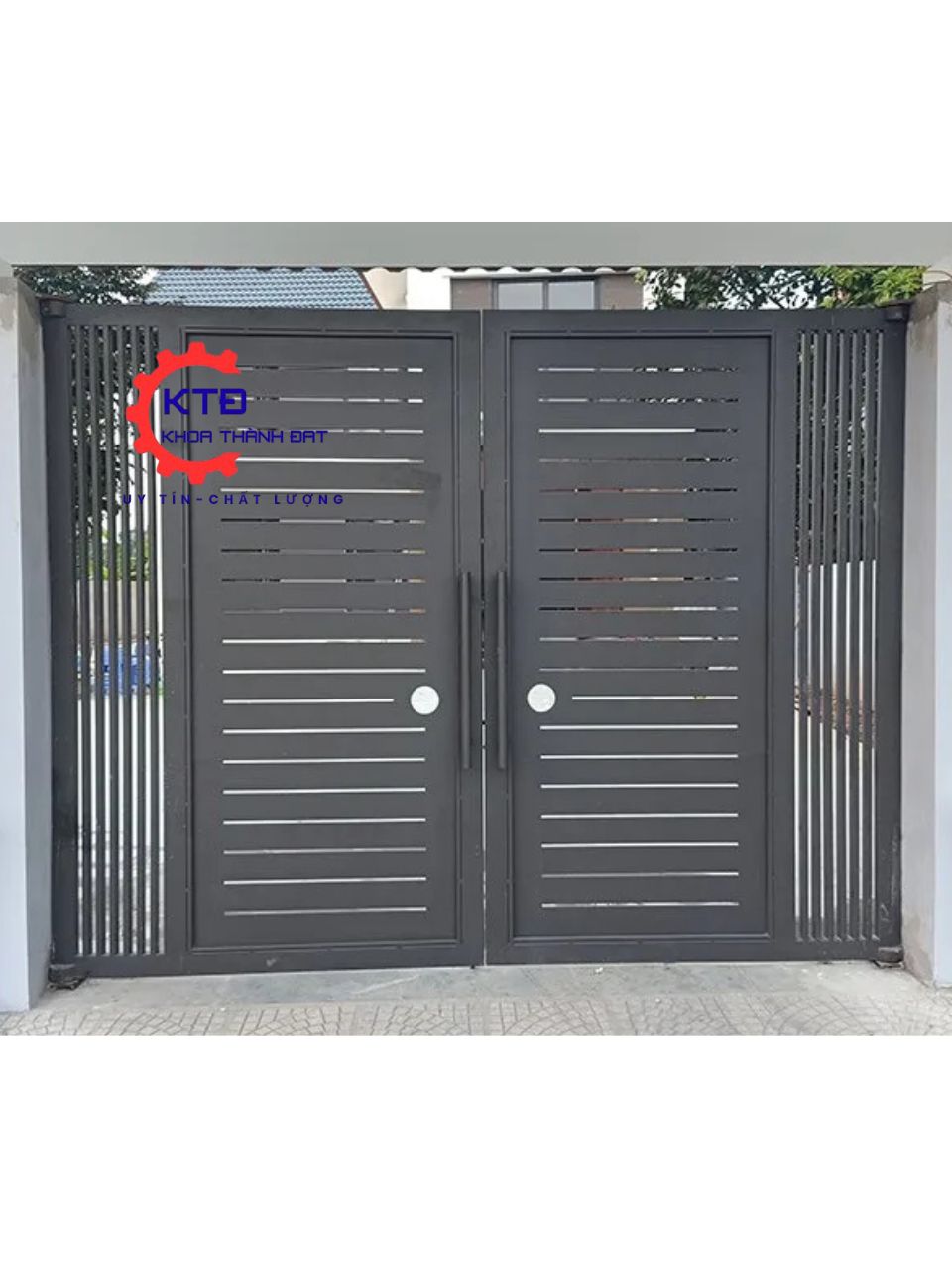 Mẫu cửa cổng sắt hiện đại