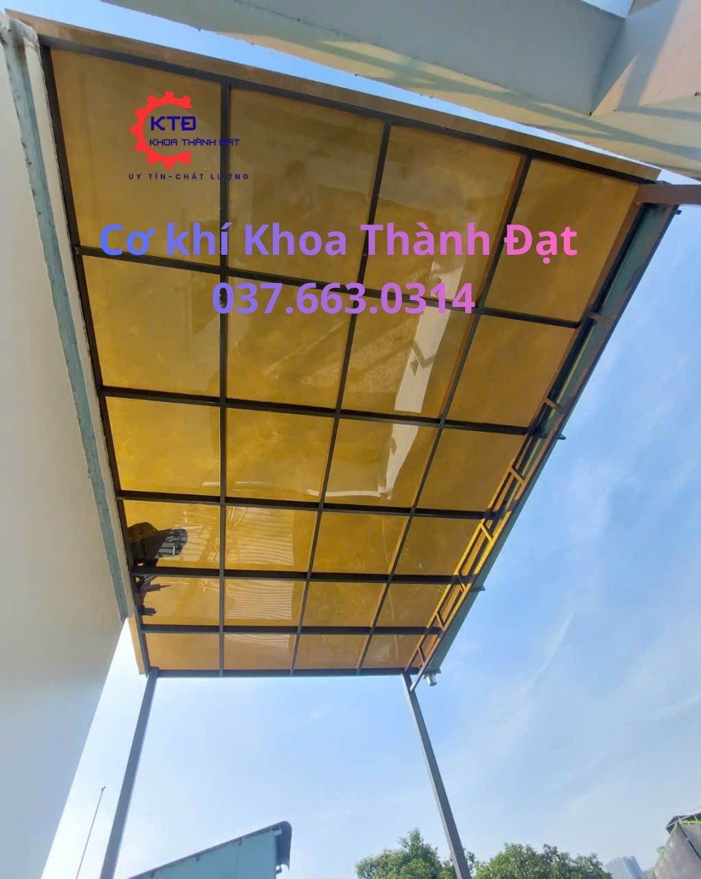 Thi công mái poly tại Bến Cát