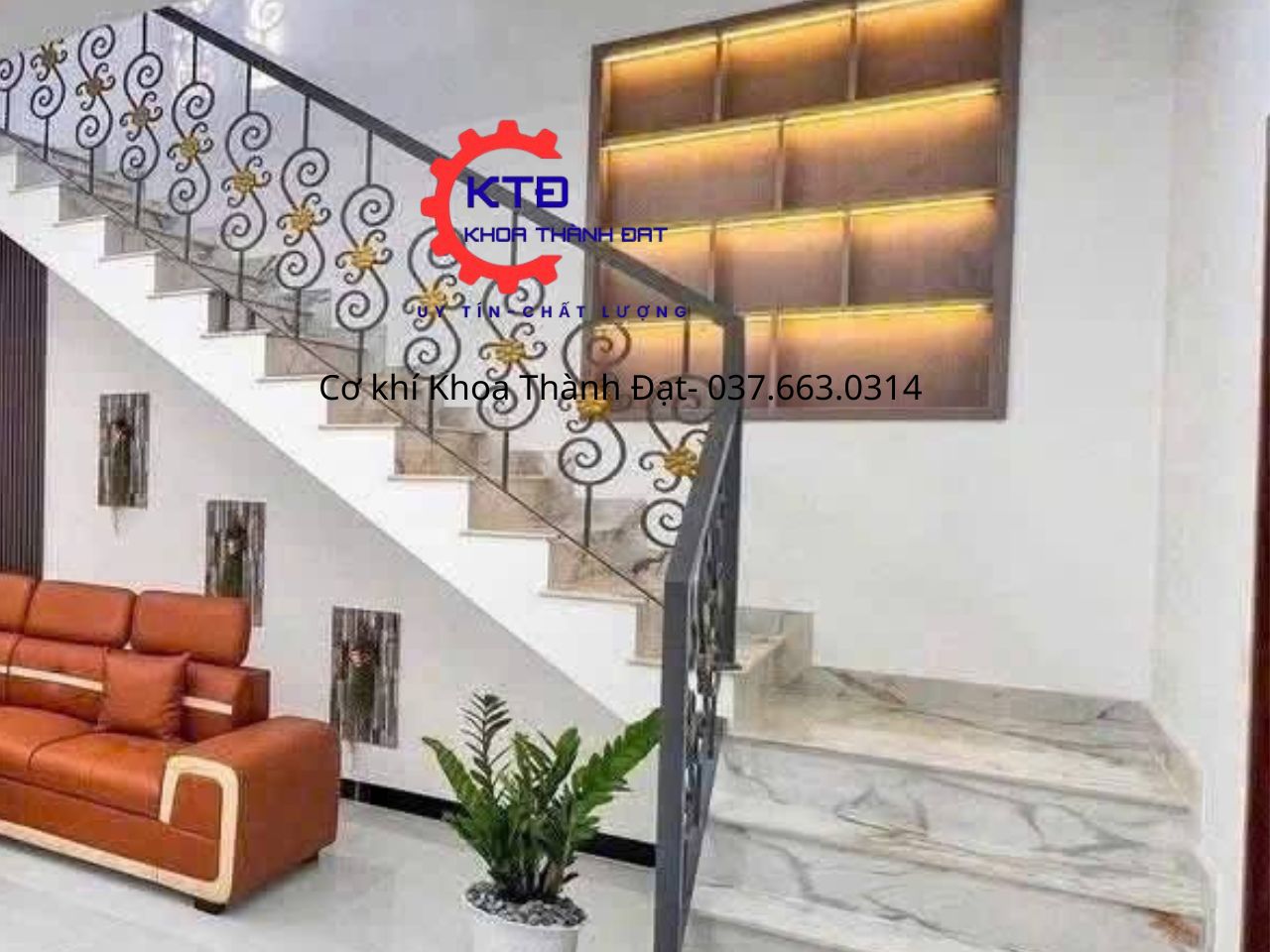 Thợ làm cầu thang sắt mẫu mới tại Củ Chi
